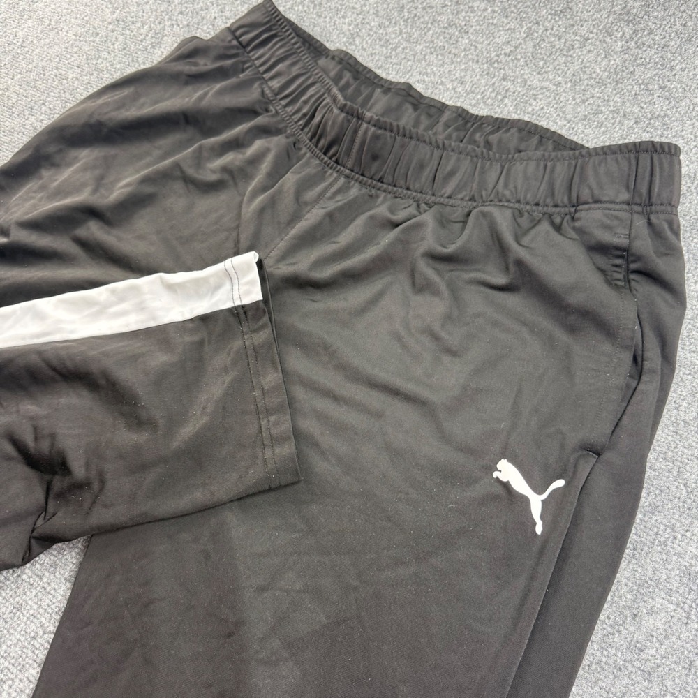 Puma Track Pants 2XLT Black White Side Stripe Athletic Sweats Mens